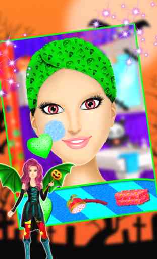 Halloween Party Fille Spa Maquillage & Dress Up Game 2