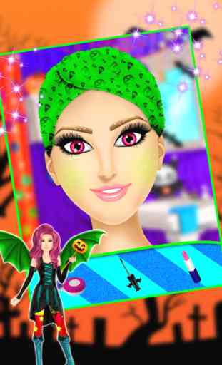 Halloween Party Fille Spa Maquillage & Dress Up Game 3
