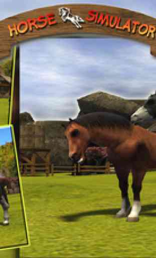 Cheval Simulator - Monter un animal sauvage jeu de simulation pour profiter au Real 3D Farm Fields 2