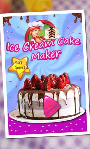 Ice Cream Cake Maker - Une fièvre d'aliments congelés et chef heureux jeu de cuisine 1