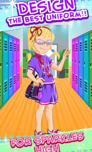 Uniforme Izzy And Friends Girl Fashion Story- Sparkles Lycée Glam Dress Up Jeu Gratuit 3