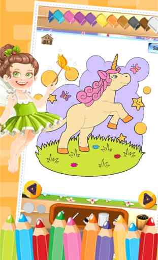 Petite Licorne Color Book Dessin peinture au jeu de coloriage pour les enfants 3