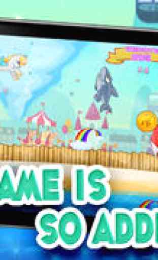 Petite Licorne magique Dash: Mon joli poney princesse vs Shark Tornado jeu d'attaque - tout est gratuit 3