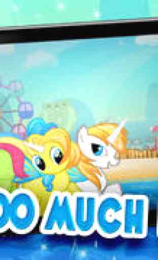 Petite Licorne magique Dash: Mon joli poney princesse vs Shark Tornado jeu d'attaque - tout est gratuit 4