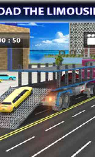 Limo Car Transporter Truck 3D - Limousine Transport Trailer Simulator 2016 2