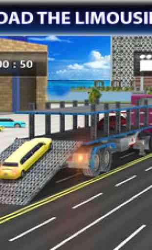 Limo Car Transporter Truck 3D: Limousine Transport Trailer Simulator 2016 2
