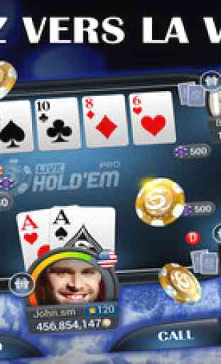 Live Holdem Pro Poker - Jeu de Texas Poker Gratuit 3