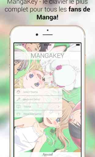 MangaKey - Clavier pour les amoureux de Manga et Anime - Fonds GIFs 1