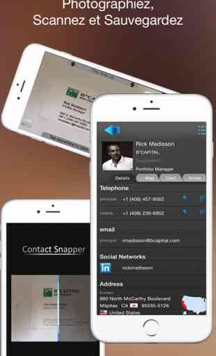 Scanner cartes de visite - Contact Snapper 2