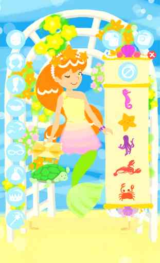 Défilé de Mode des Sirène Gratuit - Habillez une poupée de papier d'une sirène princesse dans ce jeu d'habillage pour filles! 4