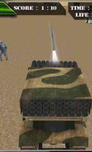Militaire de missiles Launcher Camion - Desert Battle 3D Jeu d'action 4