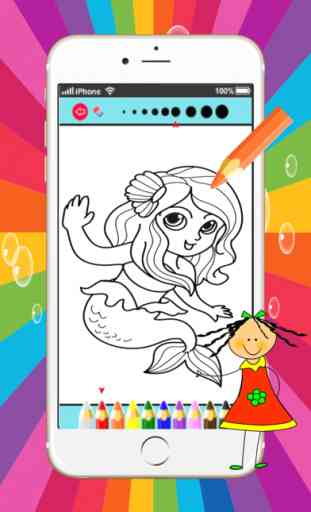 sirène princesse fille magique pages à colorier: imprimer gratuitement 3