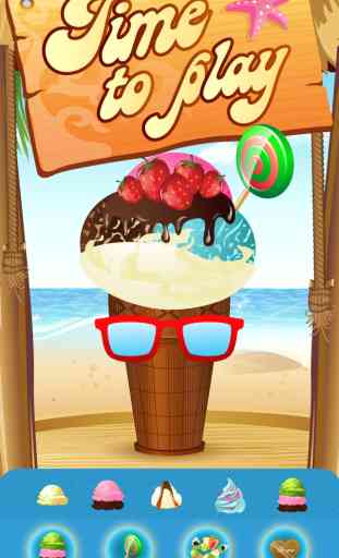 Mon Frozen Ice Cream Sundae Maker - Le Salon Virtuel de Bruit de Sucre Coton Party Shop Jeu Sucrerie Cone 1