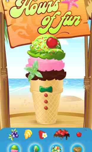 Mon Frozen Ice Cream Sundae Maker - Le Salon Virtuel de Bruit de Sucre Coton Party Shop Jeu Sucrerie Cone 3