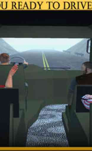Mountain Bus Driving Simulator Cockpit View - Dodge la circulation sur une route dangereuse 1