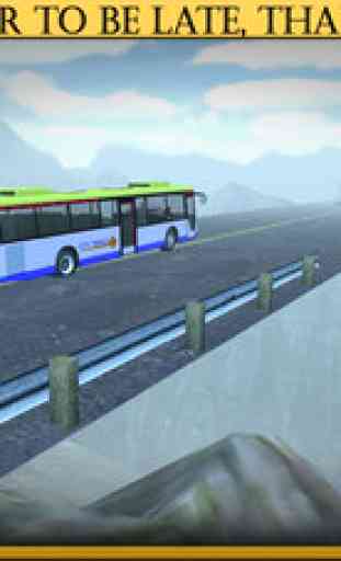 Mountain Bus Driving Simulator Cockpit View - Dodge la circulation sur une route dangereuse 2