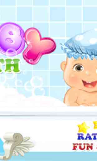 Newborn Baby Bath - l'amour de maman mignon, soins et jeu d'habillage de fille et petit garçon 1