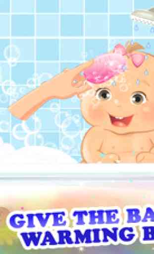 Newborn Baby Bath - l'amour de maman mignon, soins et jeu d'habillage de fille et petit garçon 4