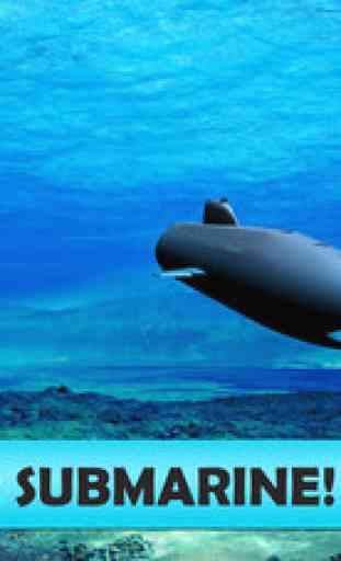 Marine de guerre sous-marine 3D 2