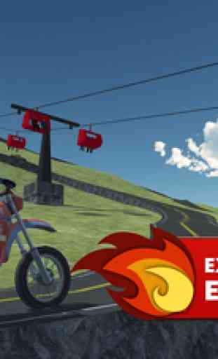 Motard de montagne - Randonnée moto simulateur sur occupation autoroute route 4