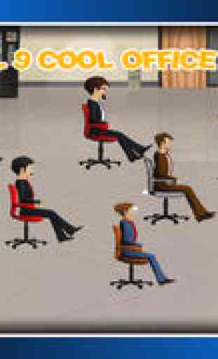 bureau course de chaise: le personnel roulant action salle de pause - édition gratuite 3