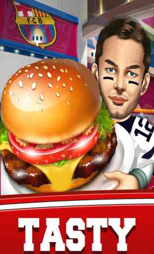 Olympics de cuisine de cafétéria mondes de jeux Fever Hamburger Maître Burger Chef de Food Court 1