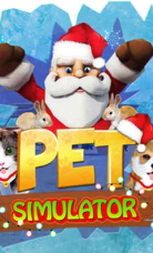 Animaux Simulator 3D - Cute Cat et Little Christmas Game Dog à jouer dans Accueil Lawn 2