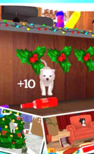 Animaux Simulator 3D - Cute Cat et Little Christmas Game Dog à jouer dans Accueil Lawn 3