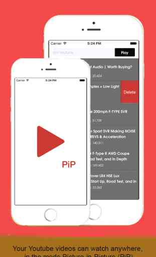lecteur de musique, play music et la vidéo lorsque hors de l'écran - PiP for Youtube free 1