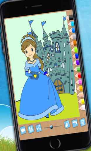Peindre des princesses - jeu éducatif pour filles pour colorier des princesses avec le doigt 1