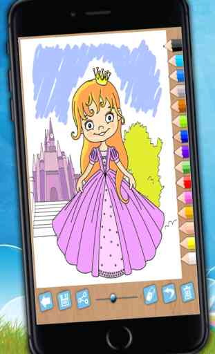 Peindre des princesses - jeu éducatif pour filles pour colorier des princesses avec le doigt 2