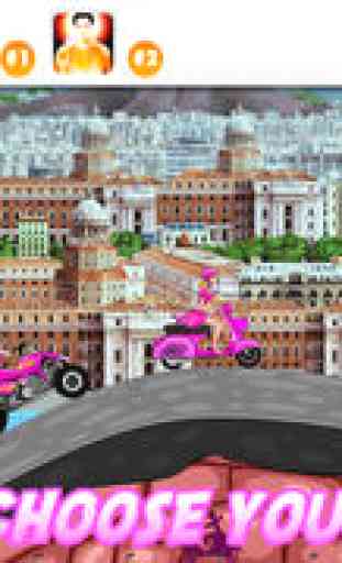 Pink Candy Lady Racers - Jeu Multijoueur Gratuit Licorne Saga de la Moto Licorne 2