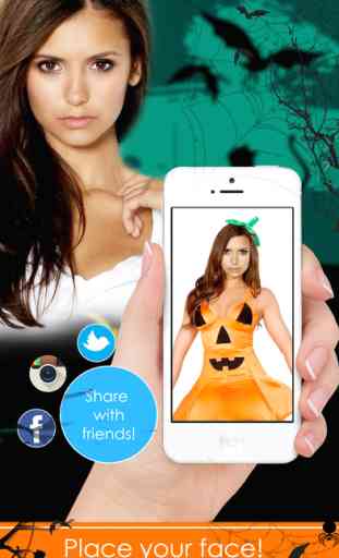 Place My Face & Happy Halloween Funny Costume Photo Booth Camera app FREE 2