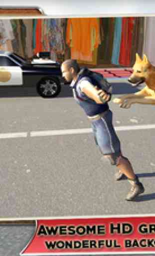 chien de police de la ville du crime de chasse 3d - une mission d'attraper entraînante convois criminels suspects 4