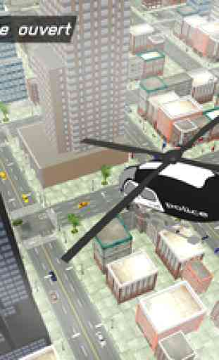 la police hélicoptère de patrouille pilote 3D - voitures de poursuite pénale arrestation 1