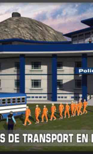 Pilote Police Prison Autocar Travail 3D: Conduire Entraîneur & de transport criminels à la prison de la ville 2