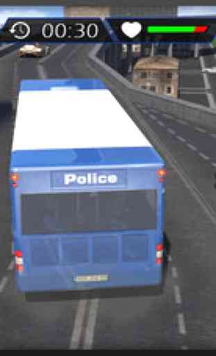 Pilote Police Prison Autocar Travail 3D: Conduire Entraîneur & de transport criminels à la prison de la ville 3