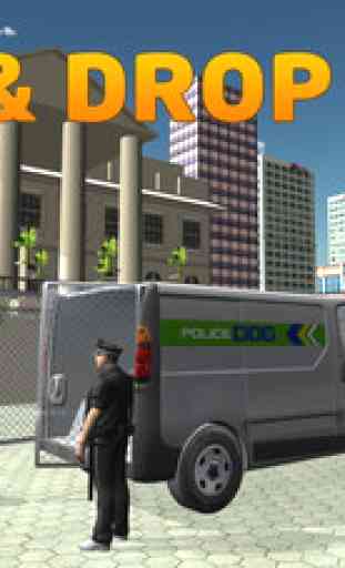 Police camion transporteur de chien - Drive minivan & transport des chiens dans ce jeu de simulation 1