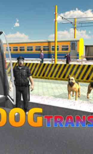 Police camion transporteur de chien - Drive minivan & transport des chiens dans ce jeu de simulation 3