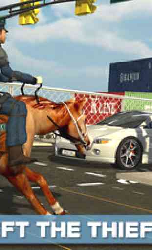 Police Cheval Chase 3D - Sheriff arrêter le voleur & Robbers pour contrôler la ville Taux de criminalité 4
