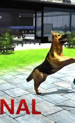 Police Dog Chase Simulator 3D - Un aéroport impossible jeu de simulation de chasse 2
