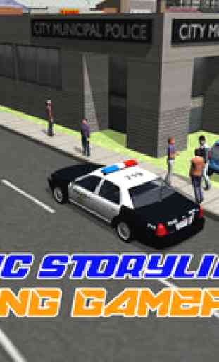 Police simulateur de voiture de levage 3D - Conduisez flics véhicule pour soulever les voitures garées à tort 3
