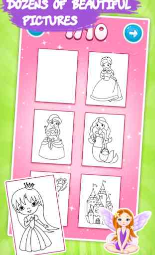 Princesse dessin et coloriage pour un peu d'âge préscolaire filles bambin: Les enfants de dessin et de peinture jeux LIBRE 3