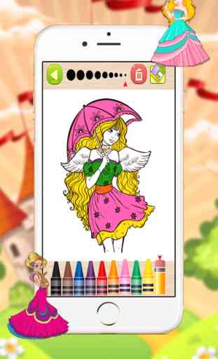Coloriage Princesse livre pour enfants gratuits 3