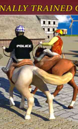 police de la ville du crime de chasse de cheval 3