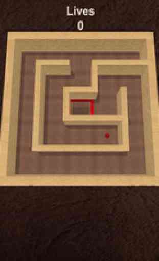 Boule rouge et labyrinthe. Vue de l'intérieur / Red ball & maze. Inside View 2