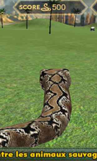 Immobilier anaconda simulateur de serpent 3D - la chasse pour le loup, l'ours, le tigre et survivre dans la jungle 2
