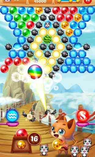 Jeux de Tir de minou bulles - Rescue Witch Kitty Cat Pop - World Bubble Shooter Puzzle 3