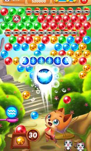 Jeux de Tir de minou bulles - Rescue Witch Kitty Cat Pop - World Bubble Shooter Puzzle 4