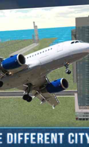 l'aéroport de la ville réelle simulateur avion d'air de vol 4